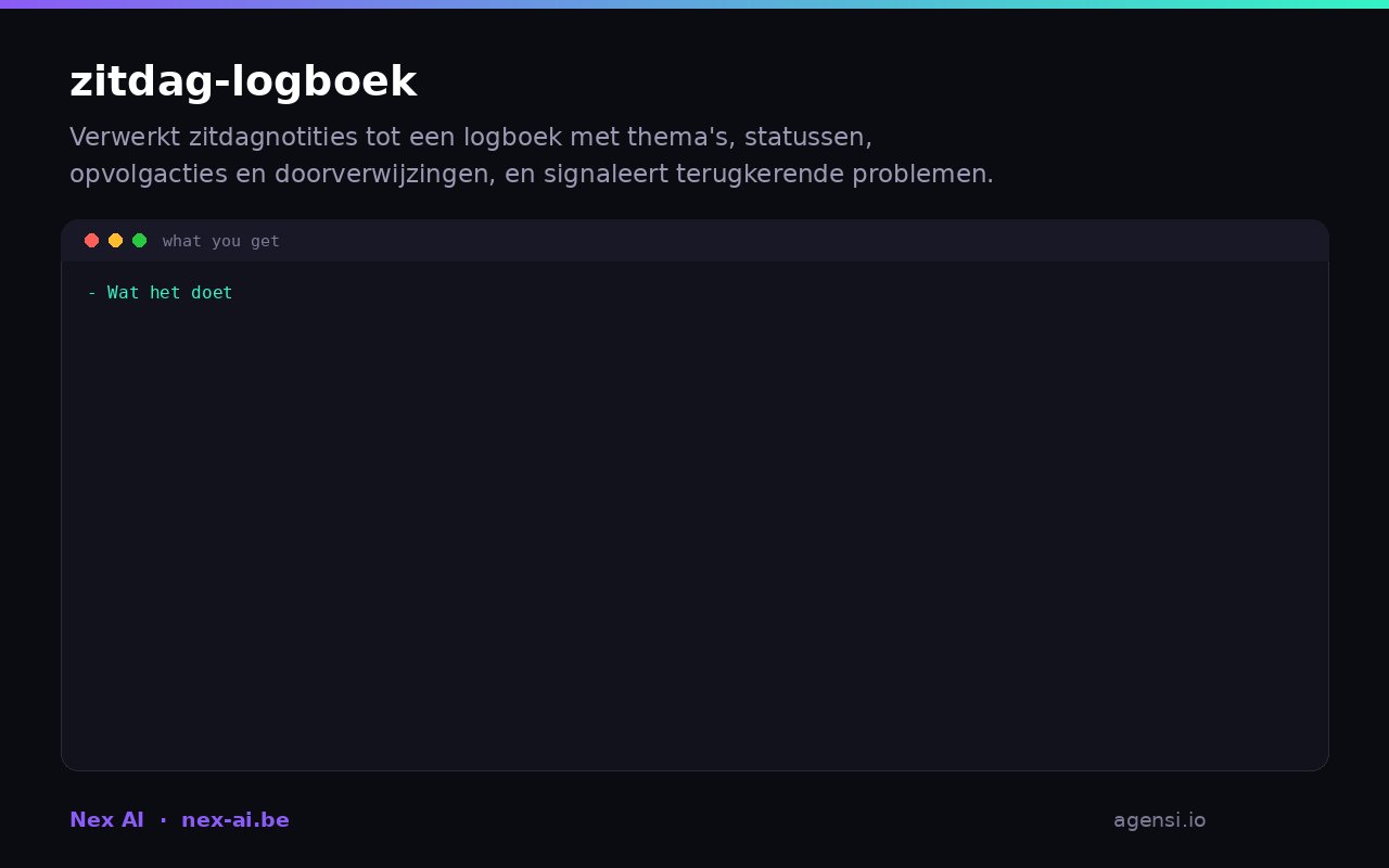 Zitdag Logboek preview