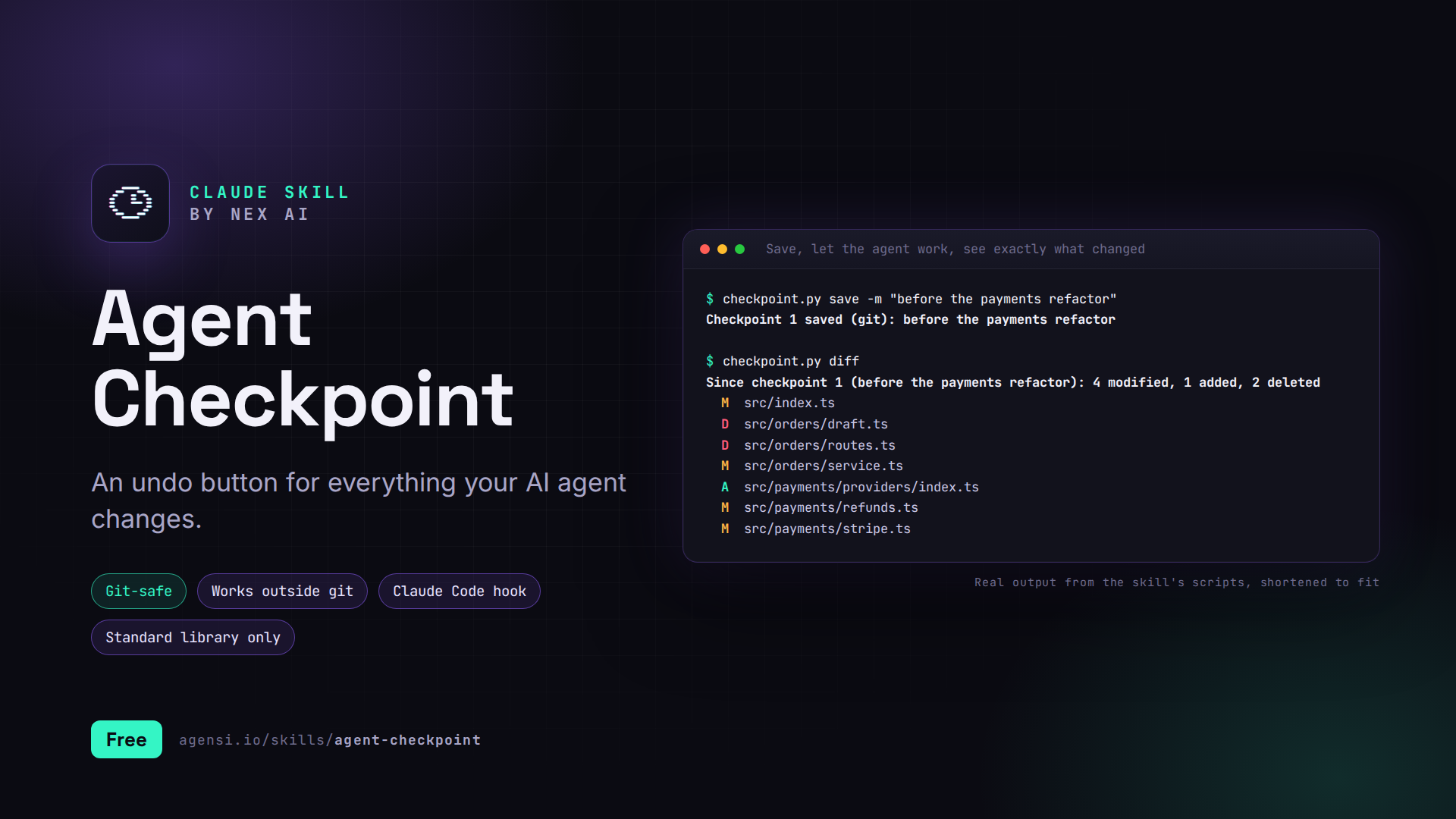 Agent Checkpoint screenshot 1