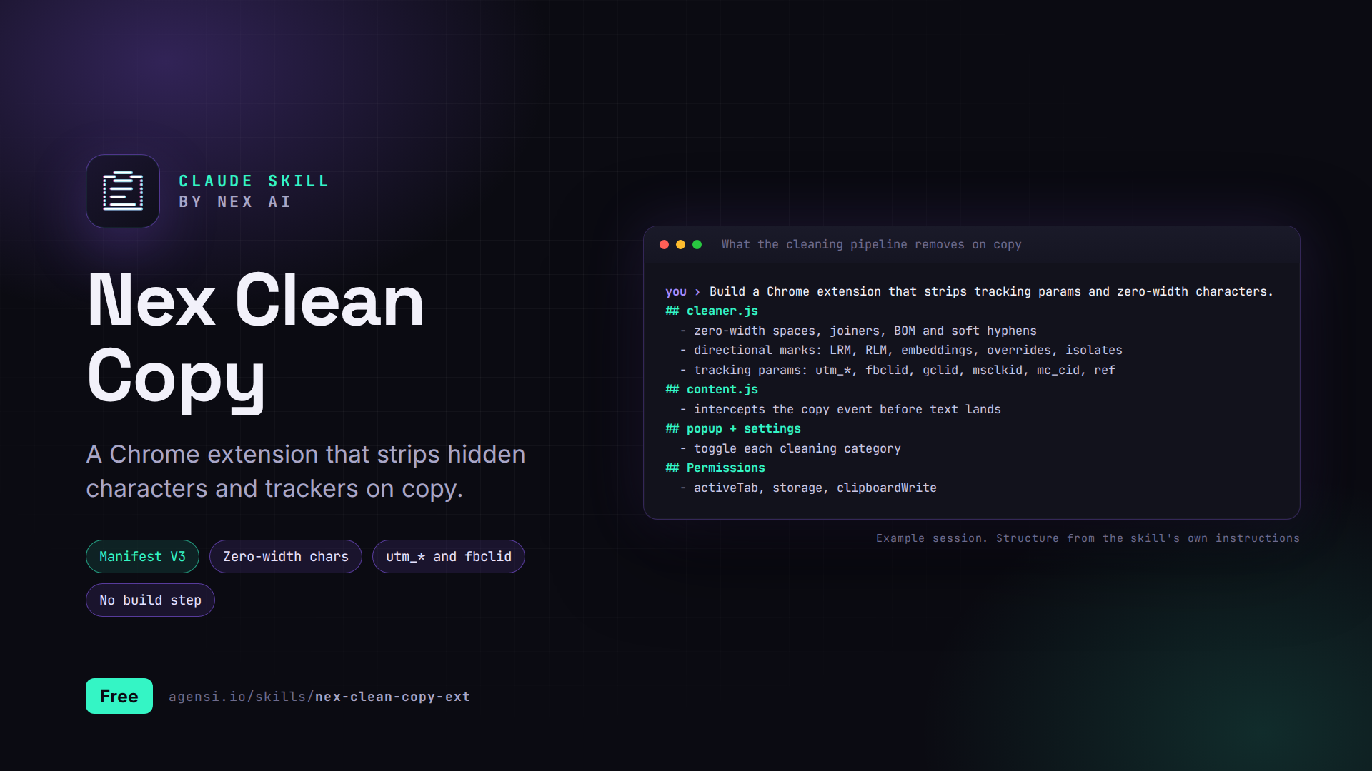 nex-clean-copy-ext screenshot 1