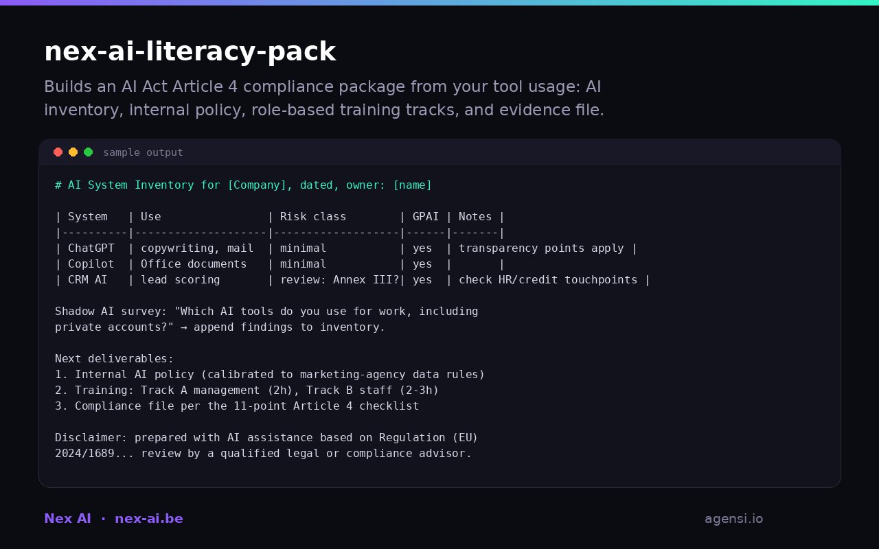 Nex ai Literacy Pack preview