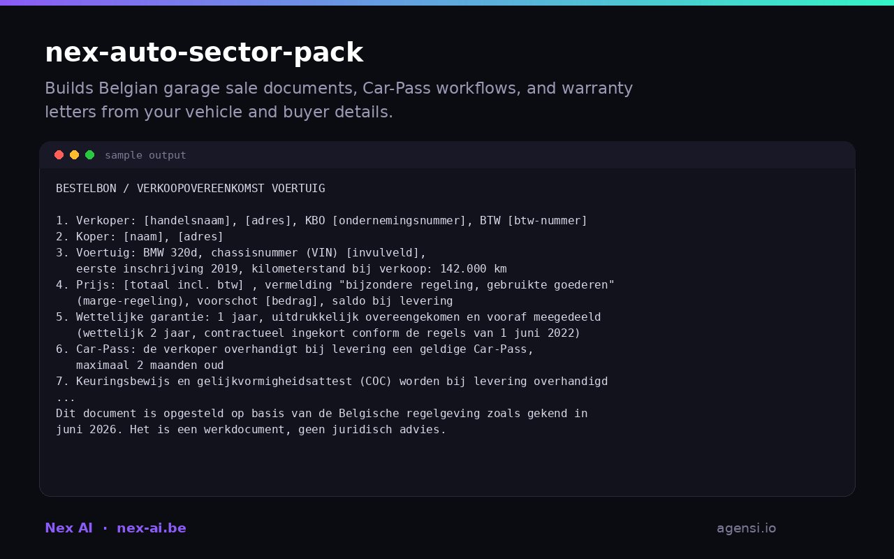 Nex Auto Sector Pack preview