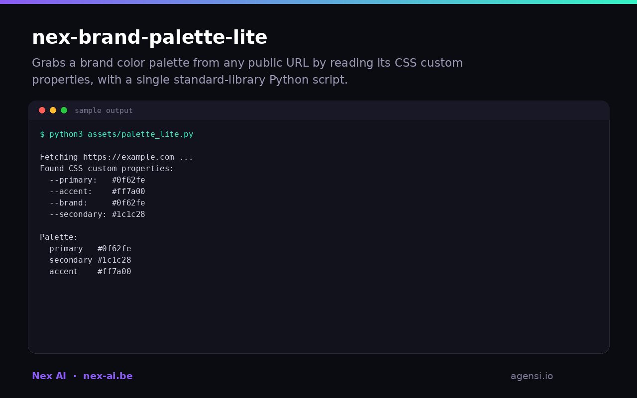 Nex Brand Palette Lite preview