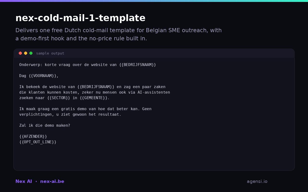 Nex Cold Mail 1 Template preview