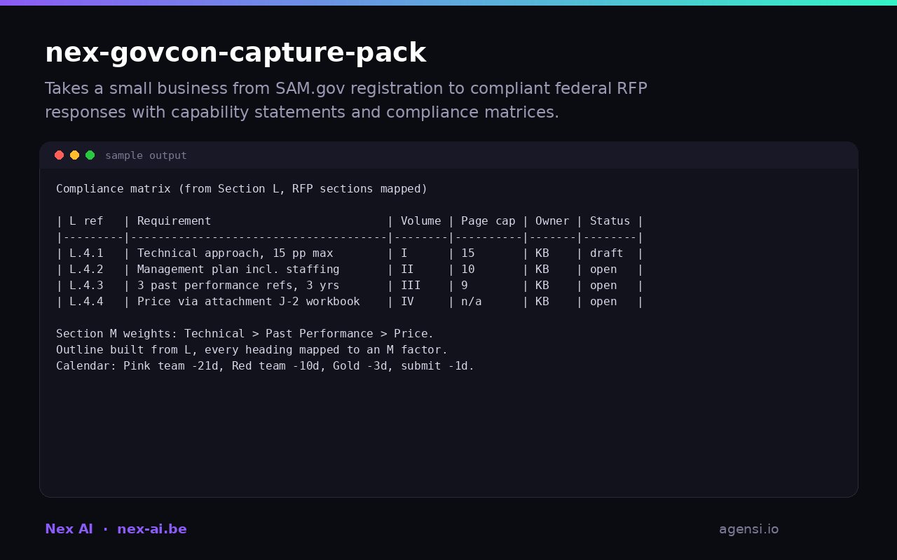 Nex Govcon Capture Pack preview