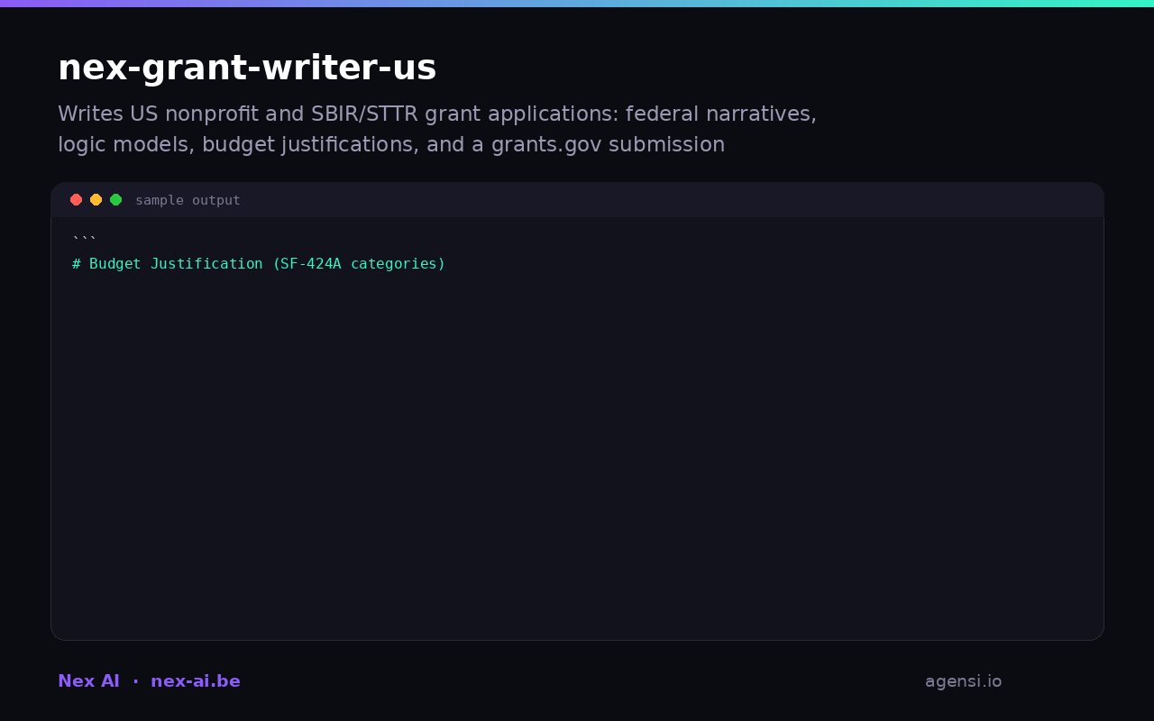 Nex Grant Writer us preview