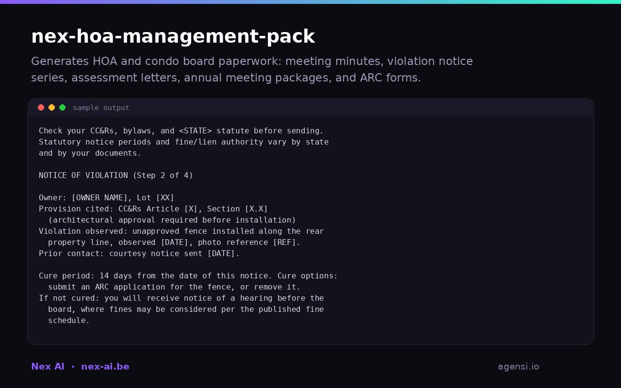 Nex Hoa Management Pack preview