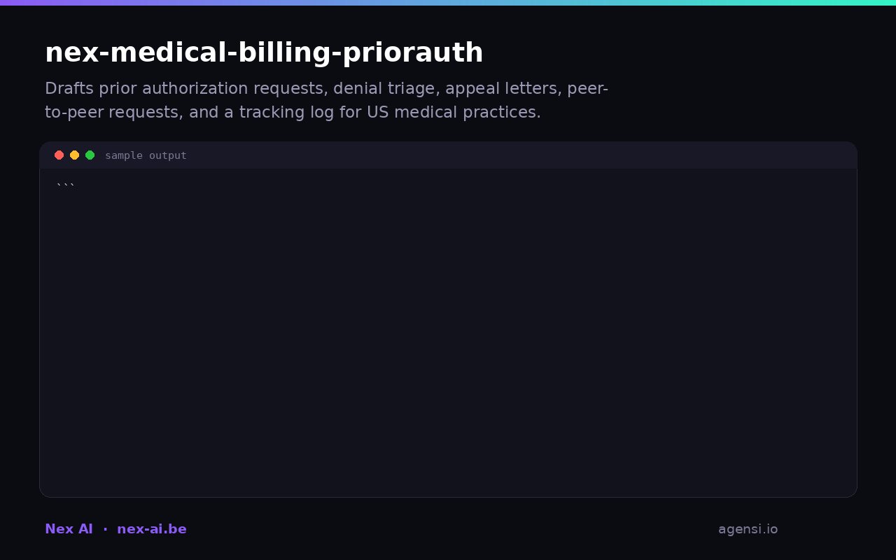 Nex Medical Billing Priorauth preview
