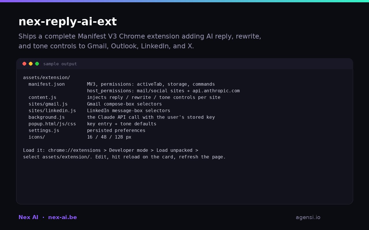 Nex Reply ai Ext preview