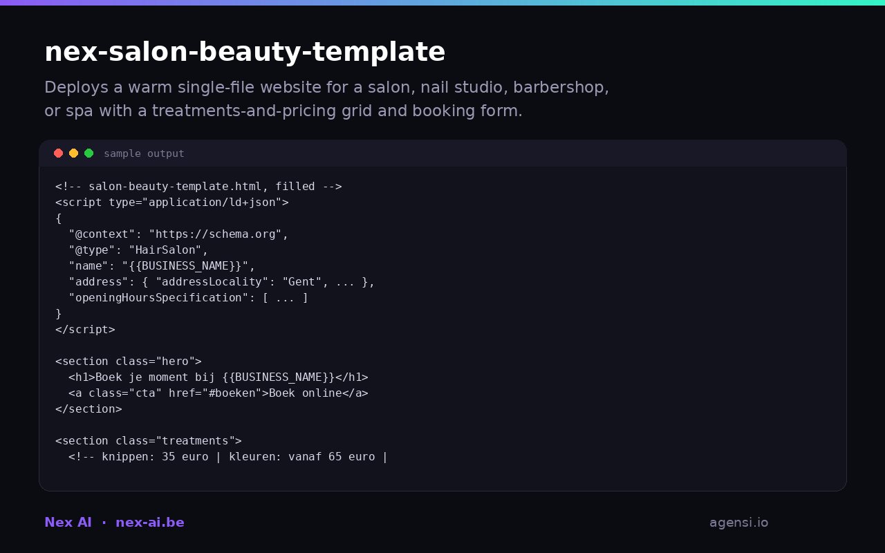 Nex Salon Beauty Template preview