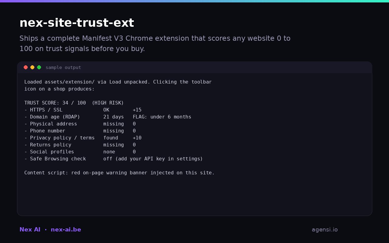Nex Site Trust Ext preview