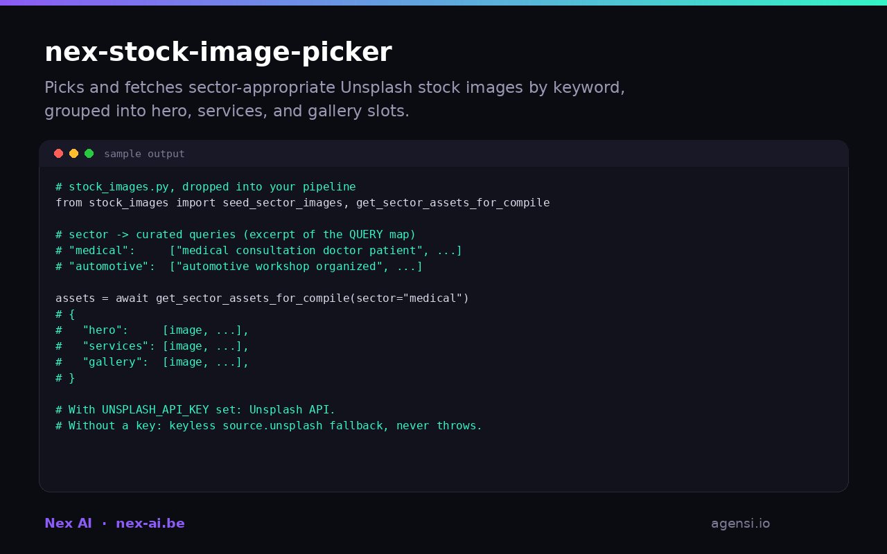 Nex Stock Image Picker preview