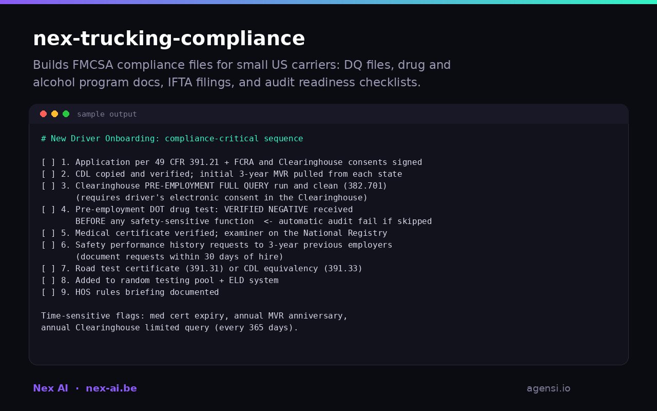Nex Trucking Compliance preview