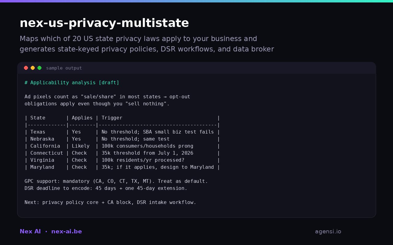 Nex us Privacy Multistate preview