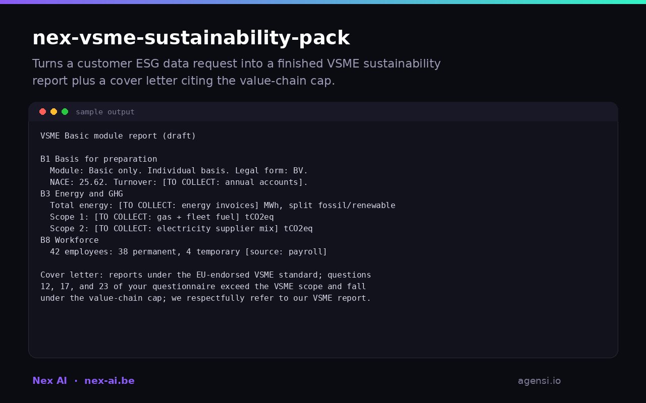 Nex Vsme Sustainability Pack preview