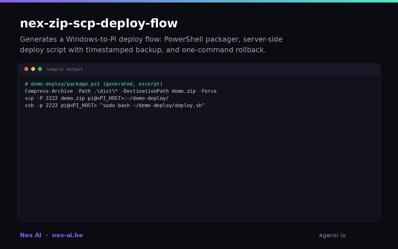Nex Zip Scp Deploy Flow preview