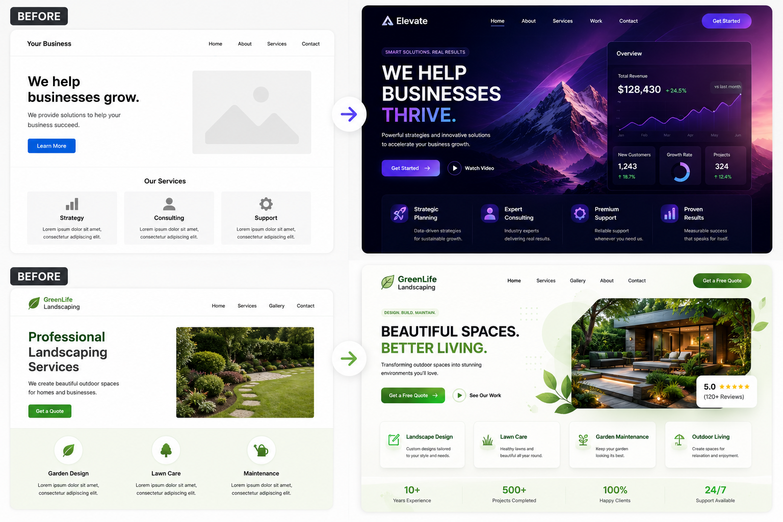 Cinematic Landing Page Builder screenshot 1