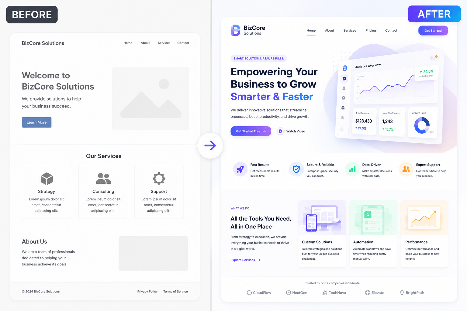 Cinematic Landing Page Builder screenshot 2