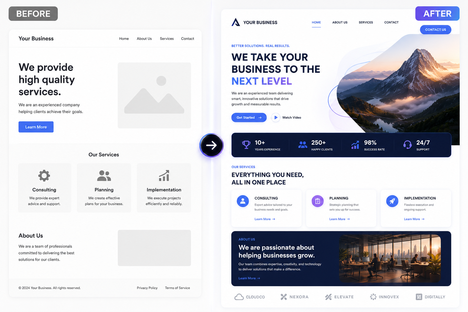 Cinematic Landing Page Builder screenshot 3