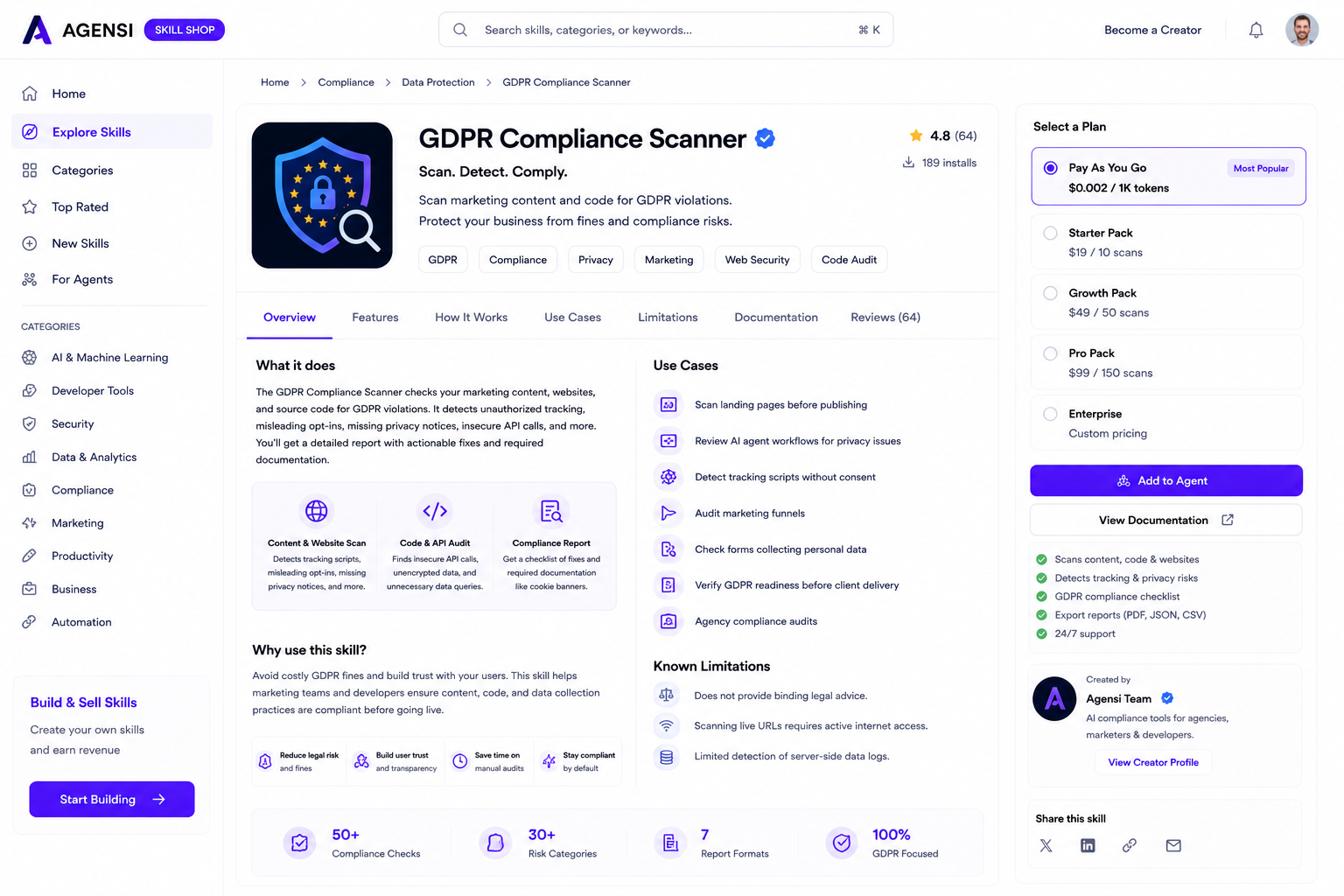 GDPR Compliance Scanner for Marketing and Code preview