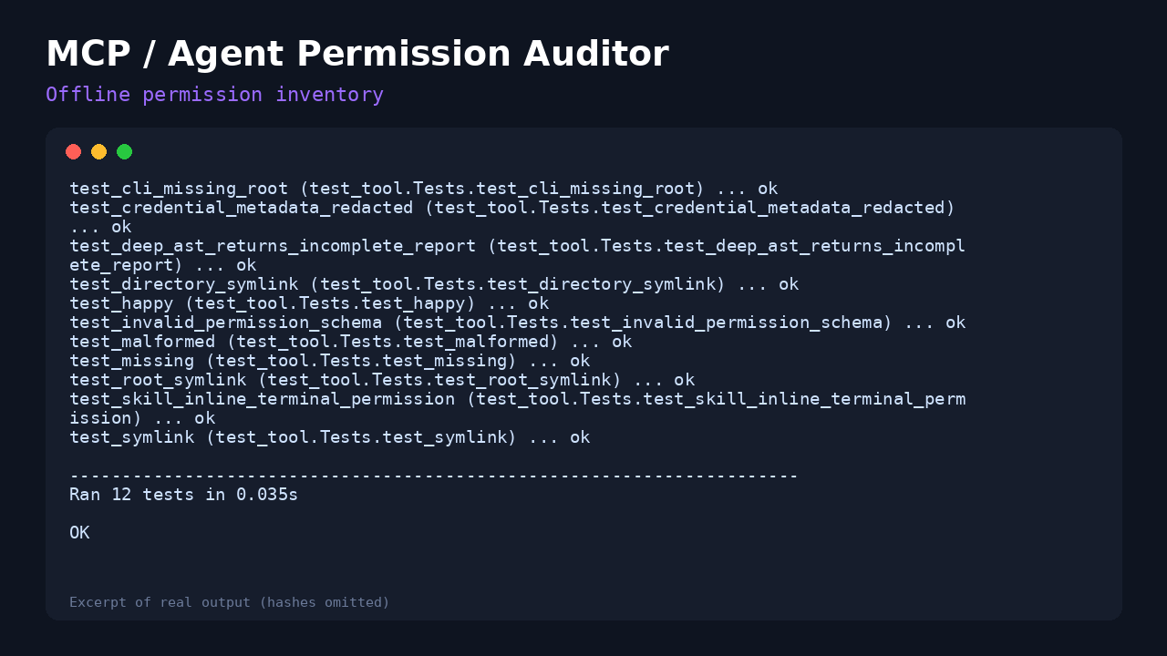 ELYRAON MCP / Agent Permission Auditor preview