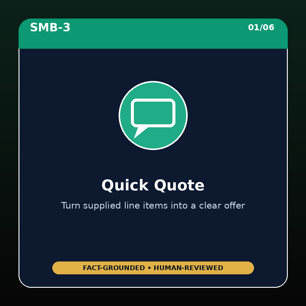 Quote & Proposal Builder preview