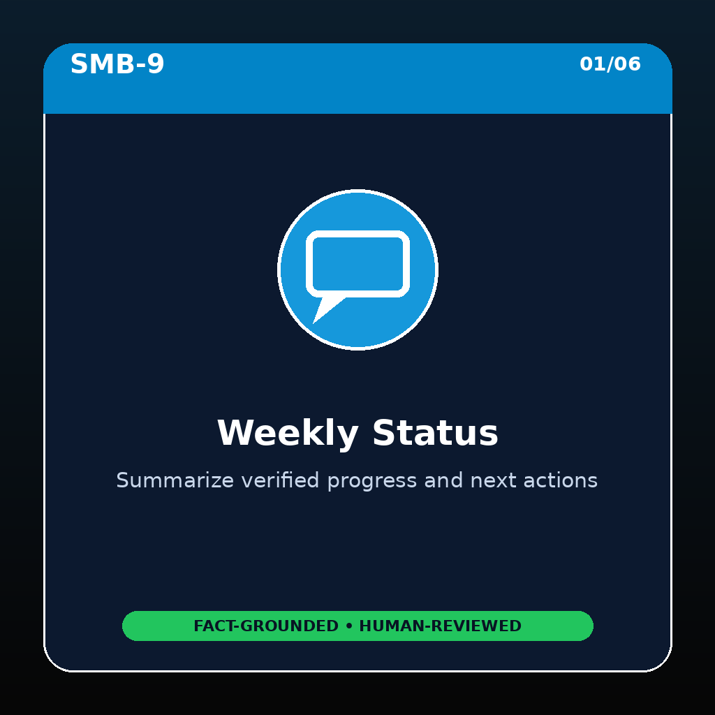 Project Status Report Builder preview