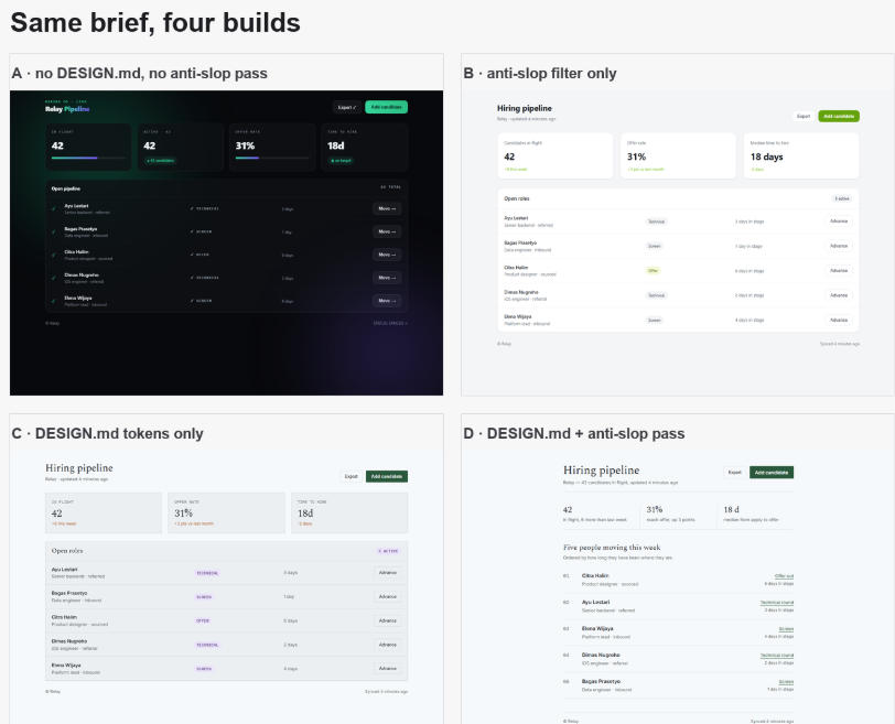 design md generator screenshot 2