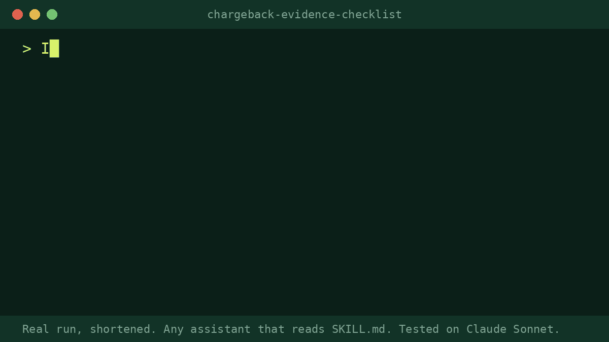 Chargeback Evidence Checklist (free) preview