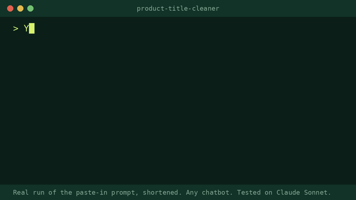 Product Title Cleaner preview