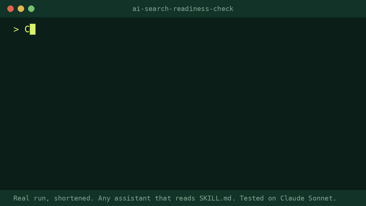 ai Search Readiness Check preview