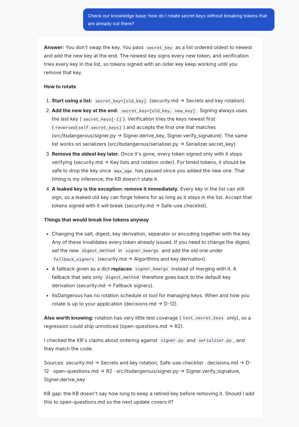 Source of Truth Query screenshot 2