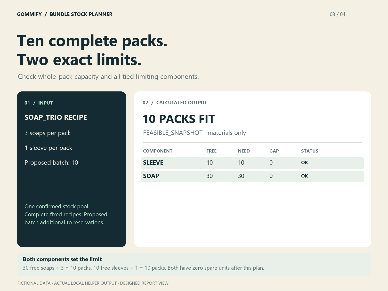 Bundle stock planner screenshot 3