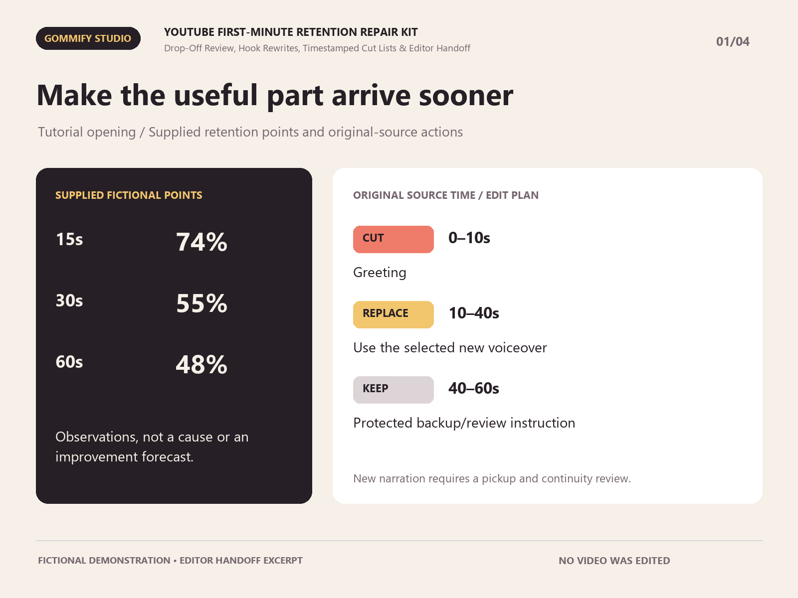YouTube First-Minute Retention Repair Kit preview