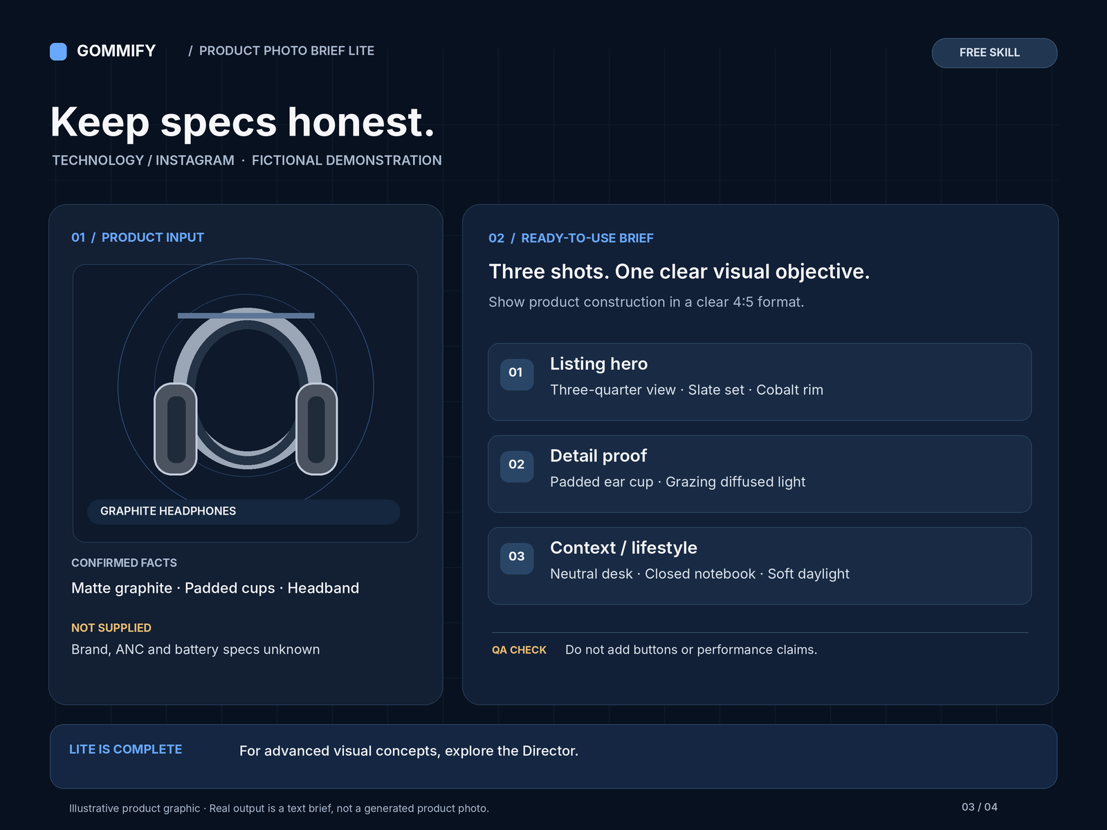 Product photo brief lite screenshot 2