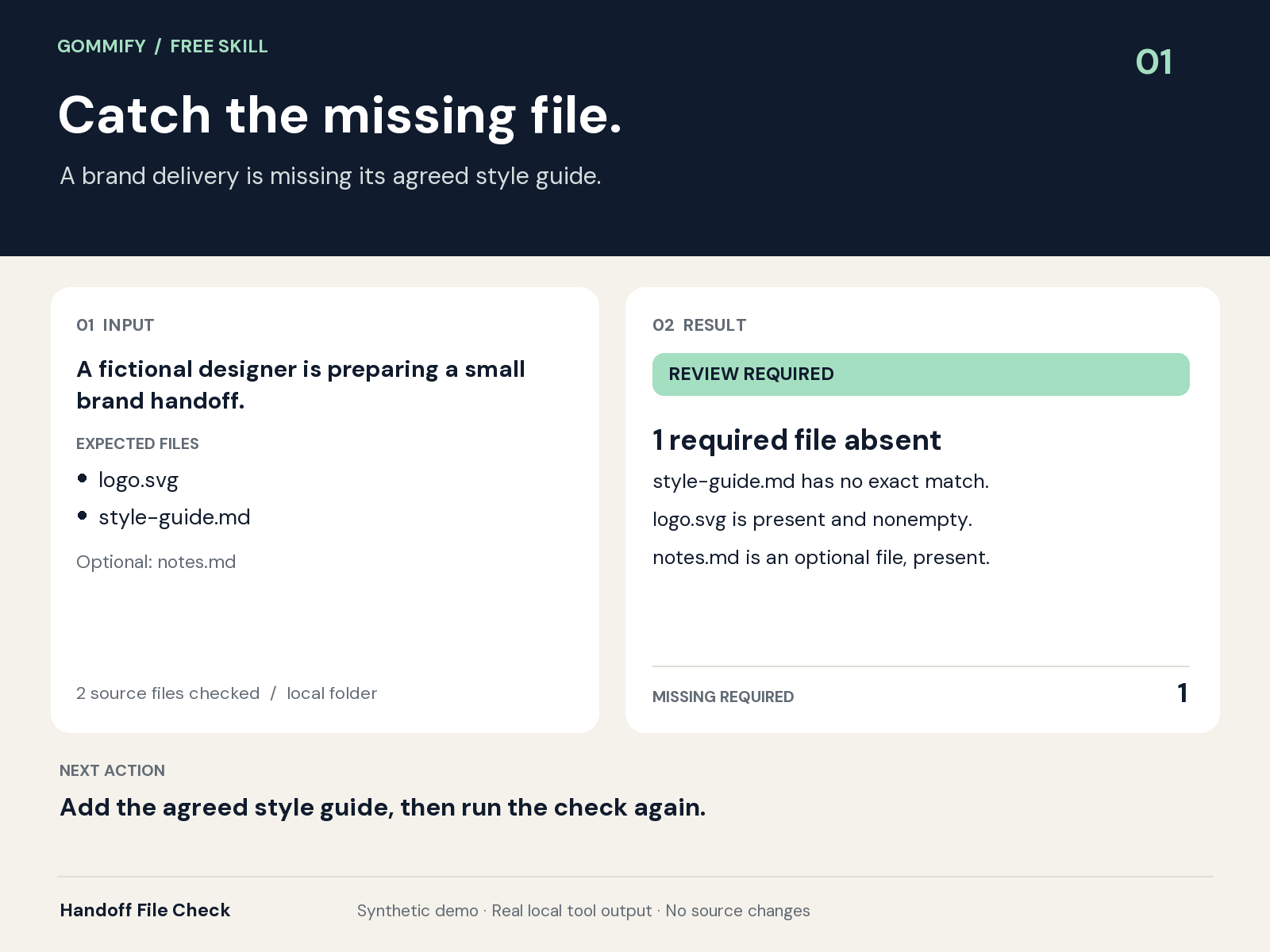 Handoff file check preview
