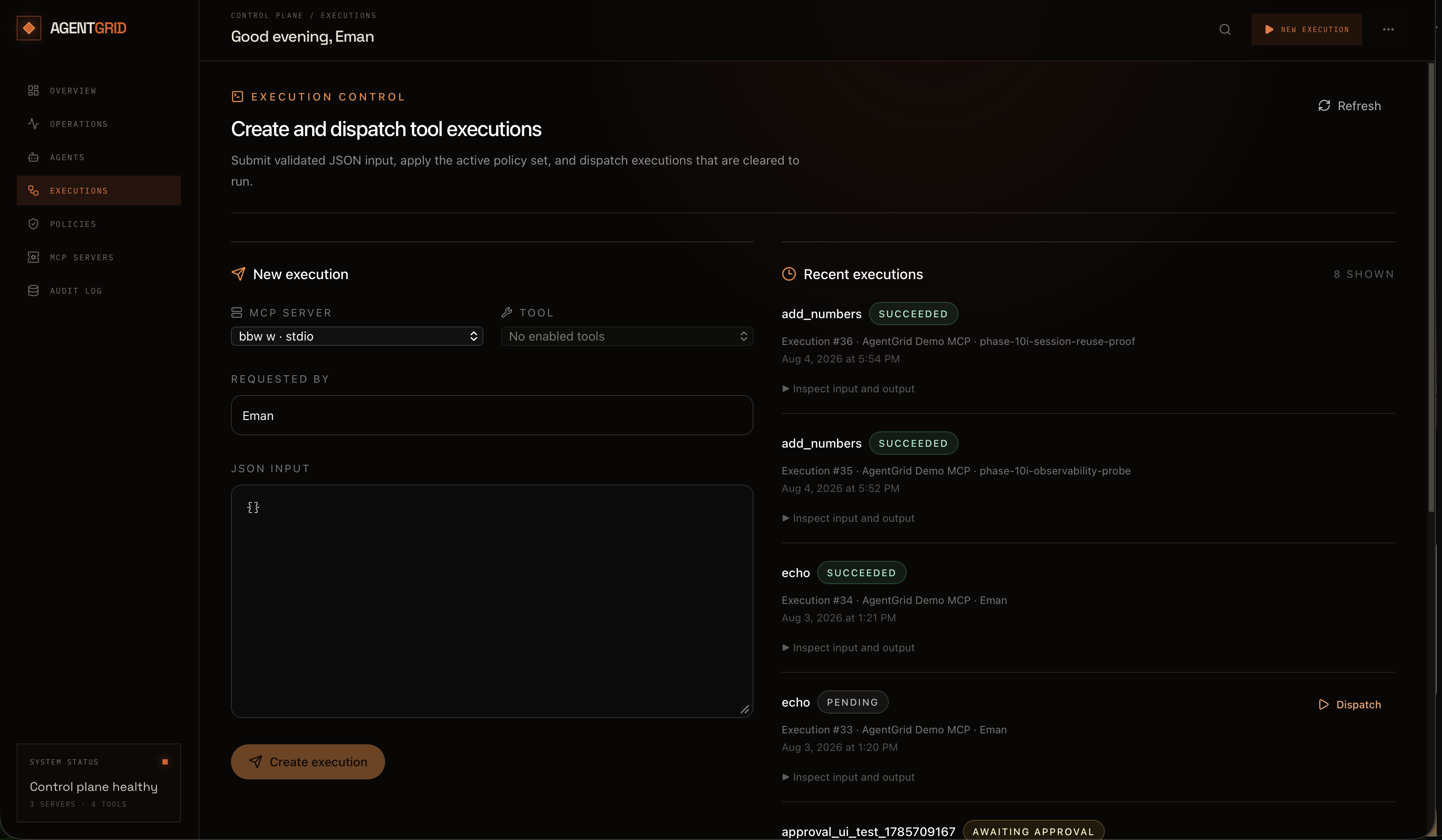 AgentGrid — MCP Security & Governance screenshot 3