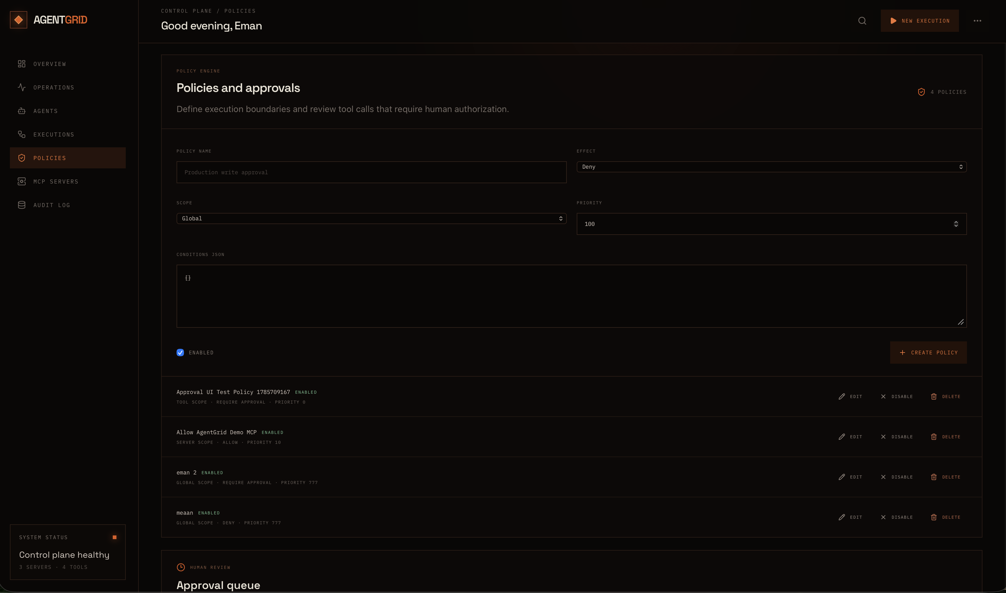 AgentGrid — MCP Security & Governance screenshot 4