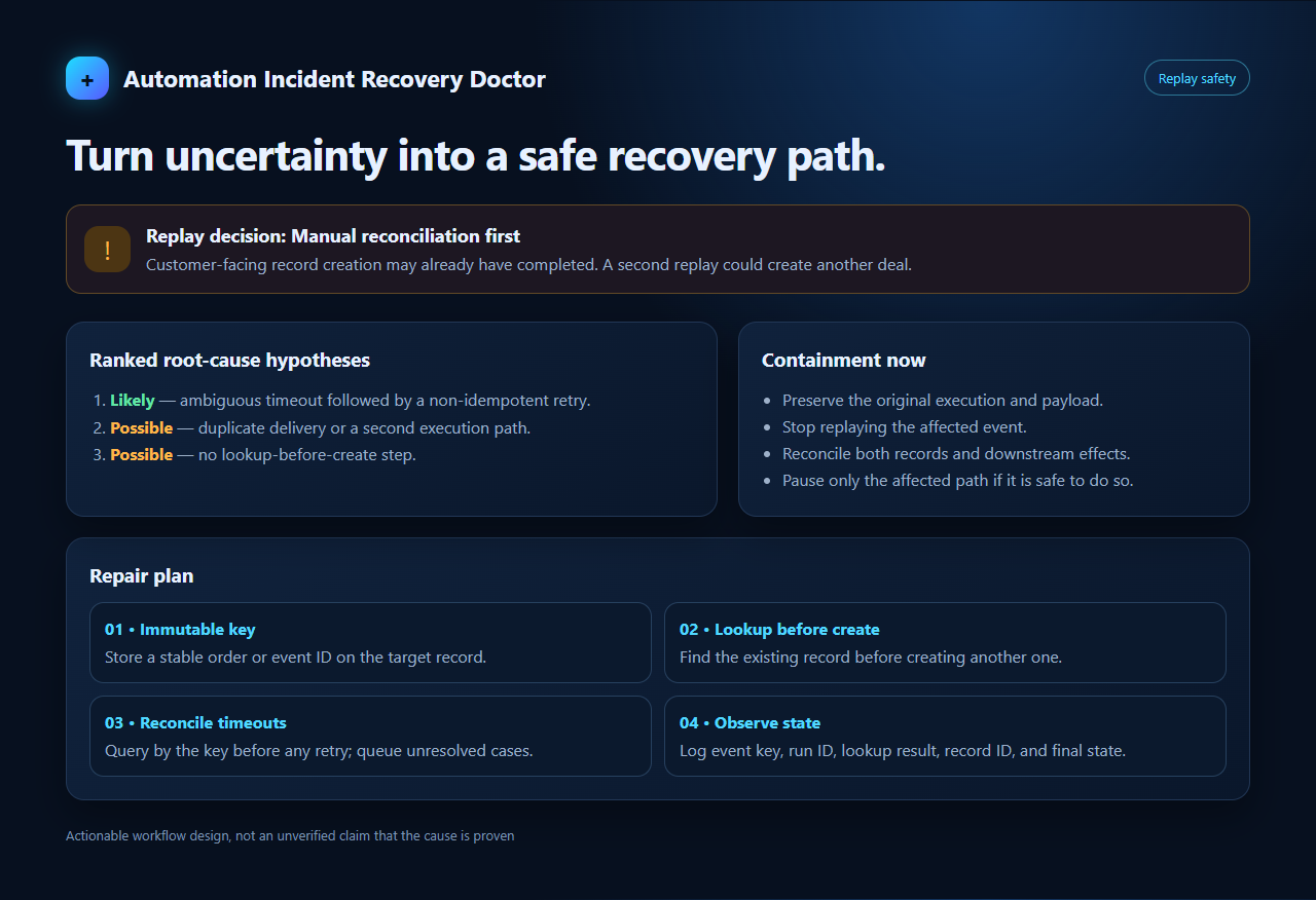 Automation Incident Recovery Doctor screenshot 2