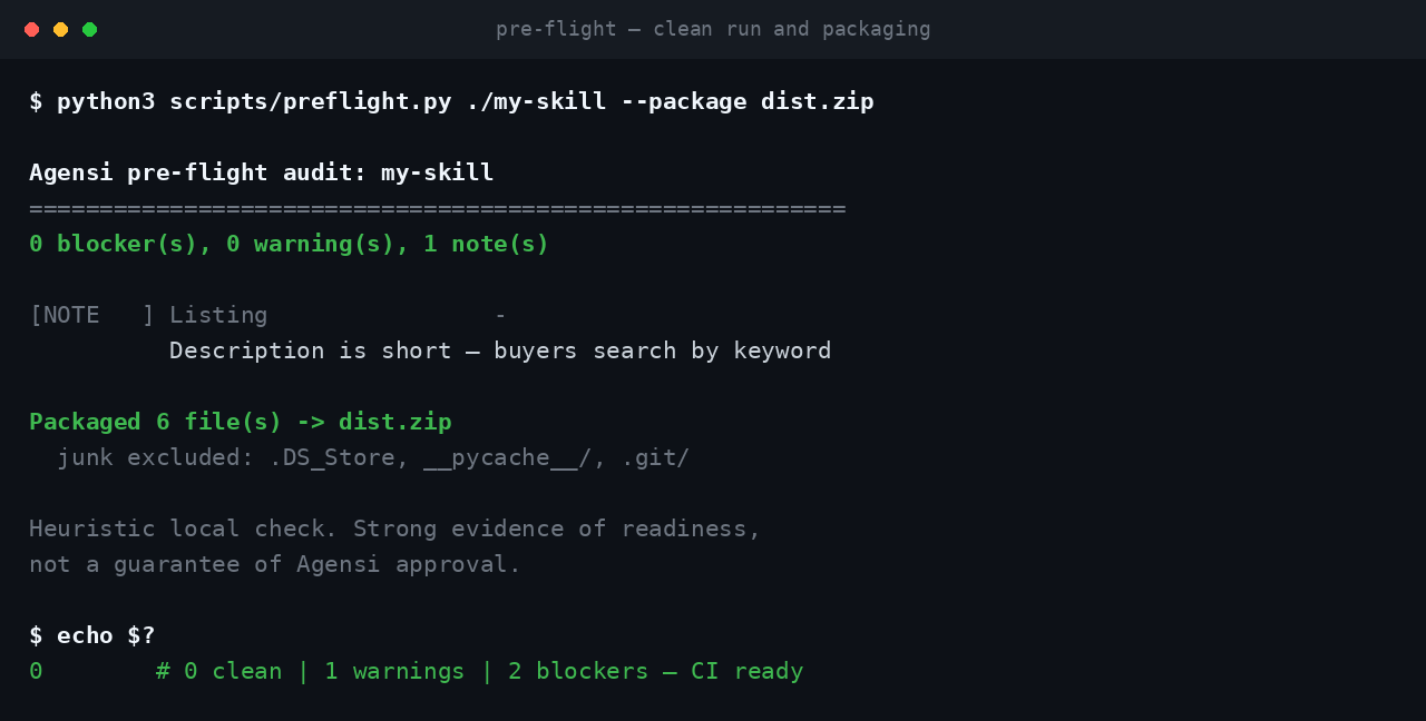 agensi preflight screenshot 2