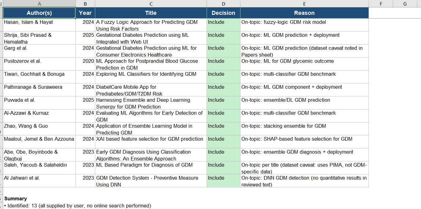 literature review builder screenshot 2