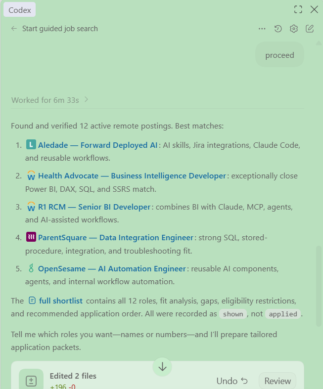 job search application suite screenshot 2