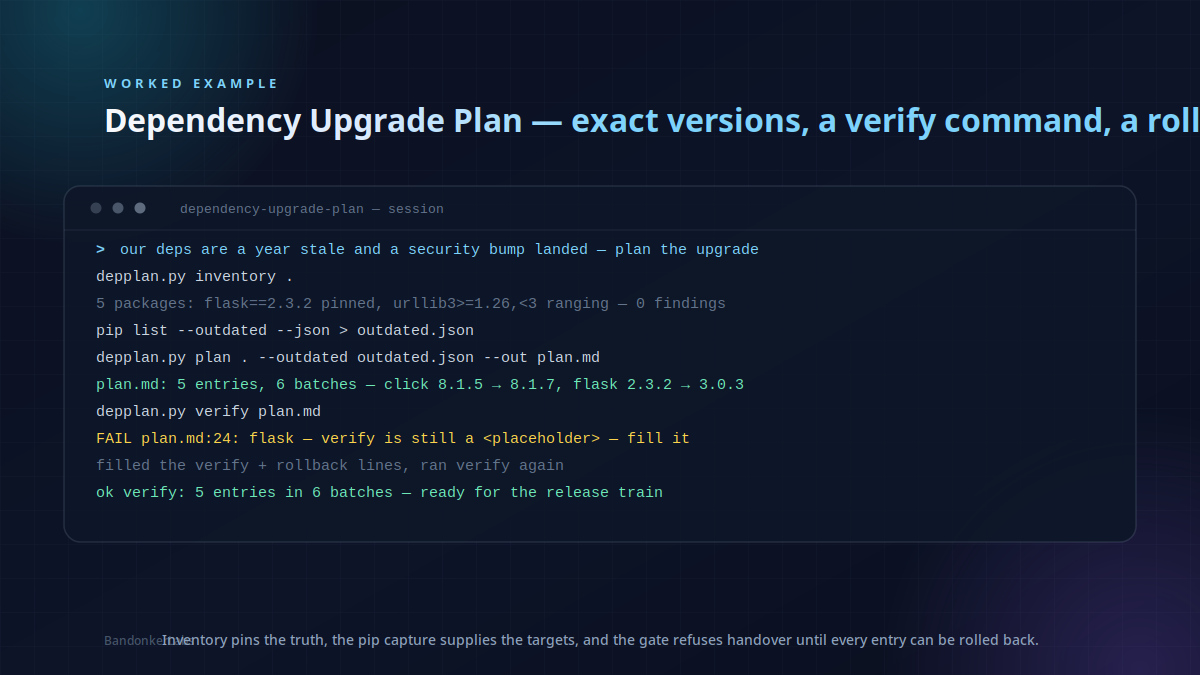 Dependency Upgrade Plan preview