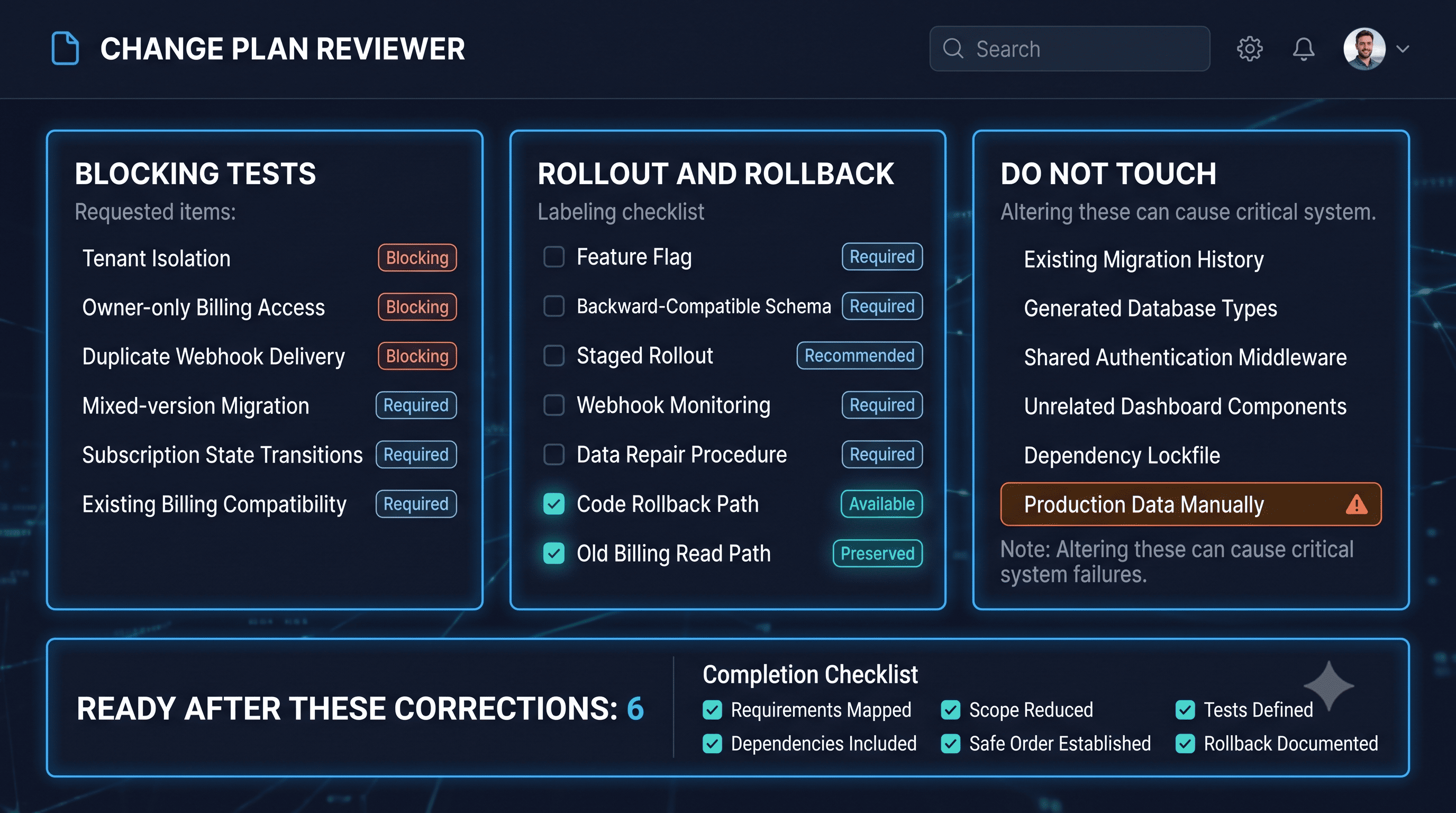 Change Plan Reviewer screenshot 4