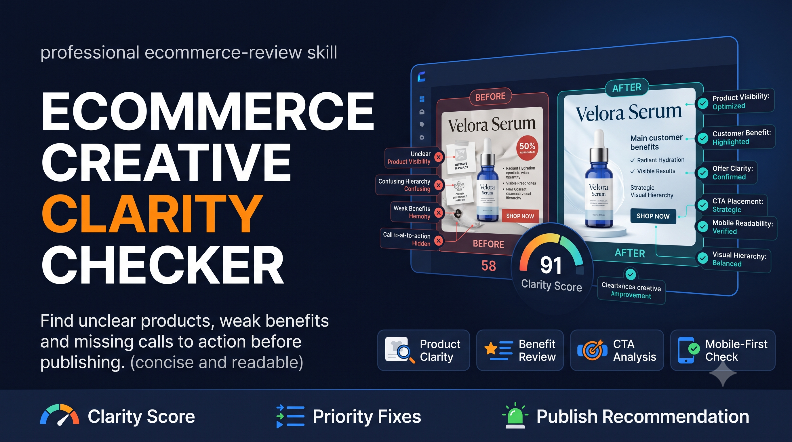 Ecommerce Creative Clarity Checker preview