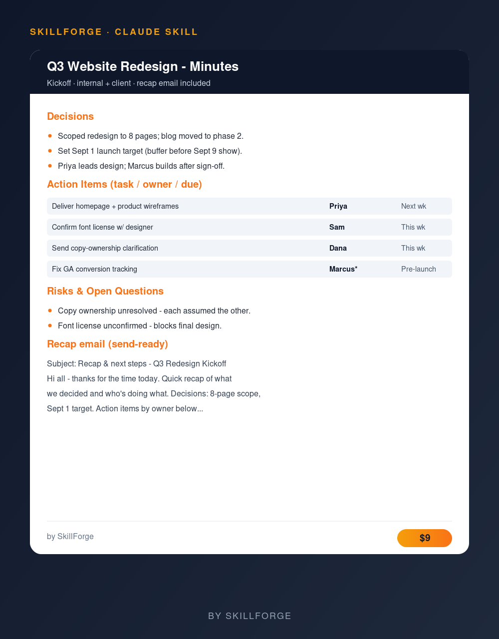 Meeting-to-Action Engine screenshot 1