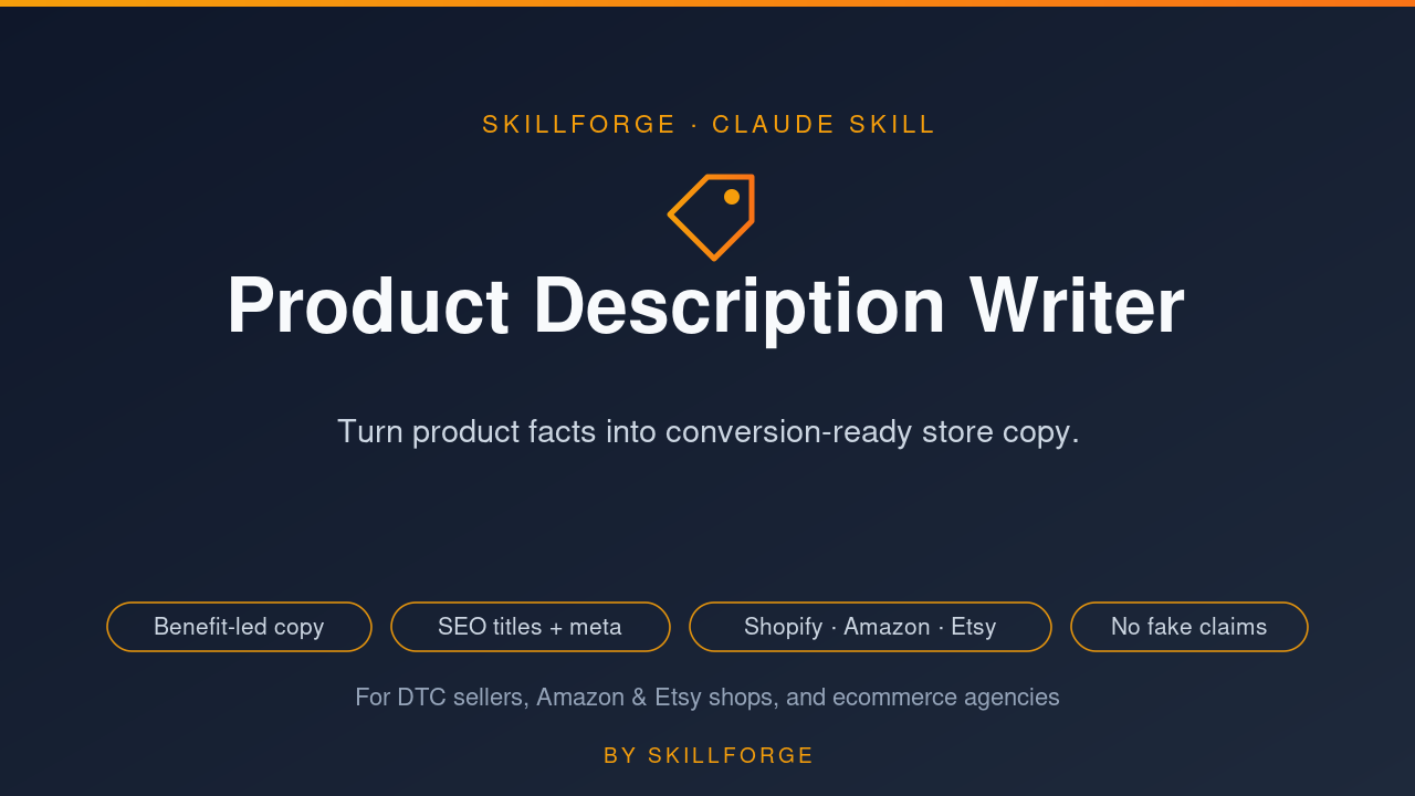 Product Description Writer for Claude screenshot 1
