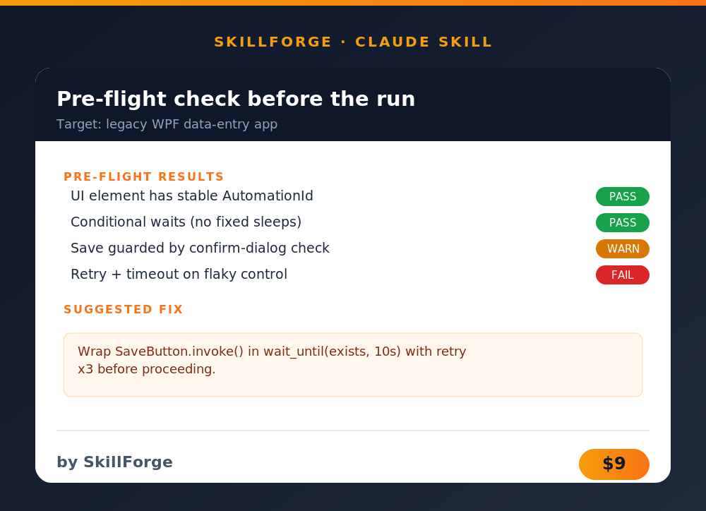 Windows Automation Pre-Flight Check preview