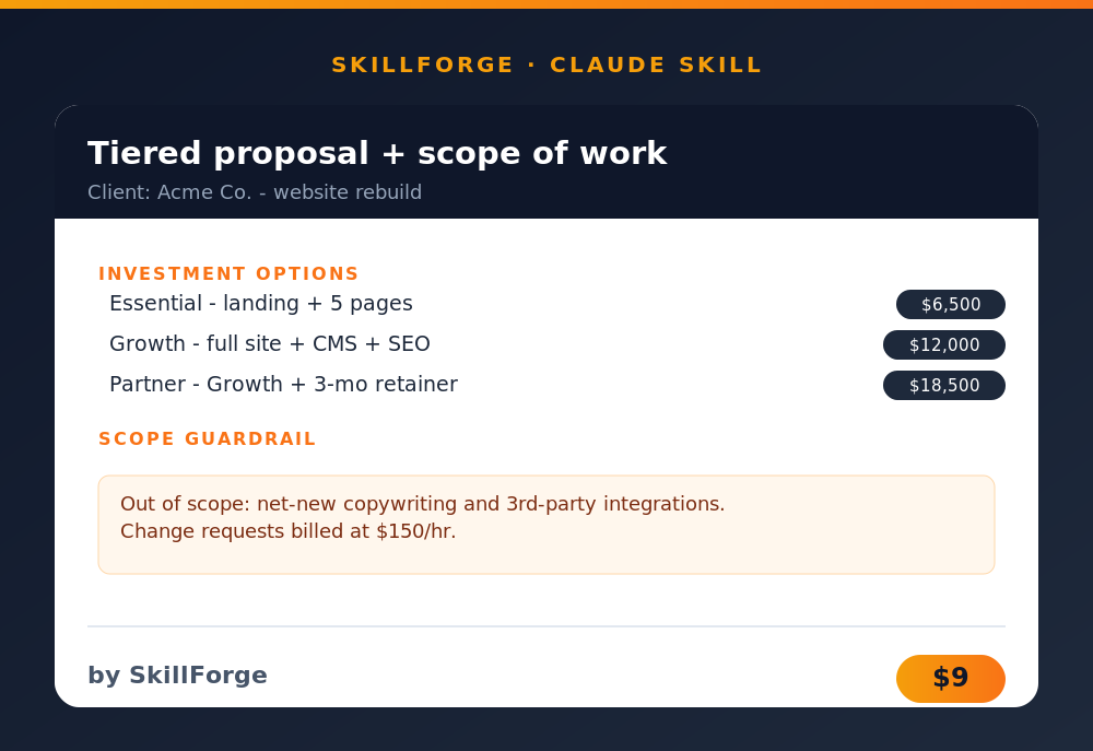 Proposal & SOW Generator preview