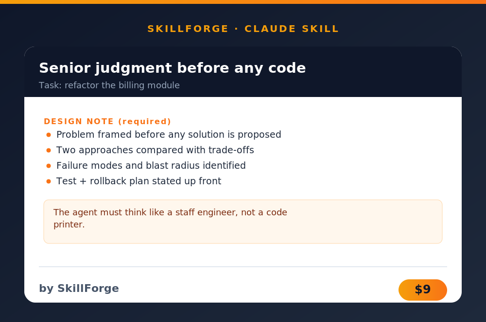 Senior Engineer Mindset for AI Coding Agents preview
