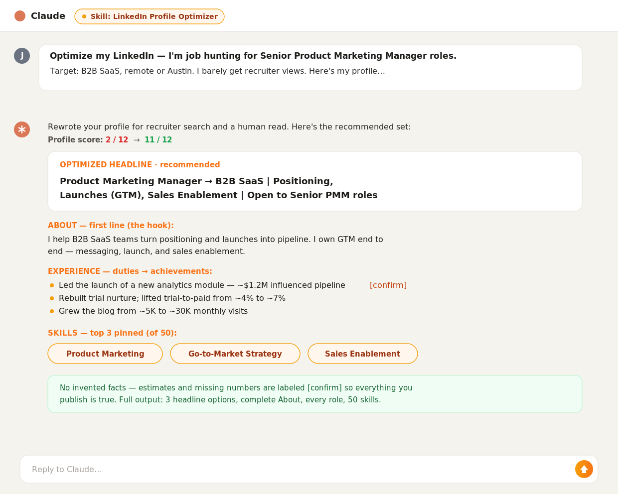 LinkedIn Profile Optimizer screenshot 3
